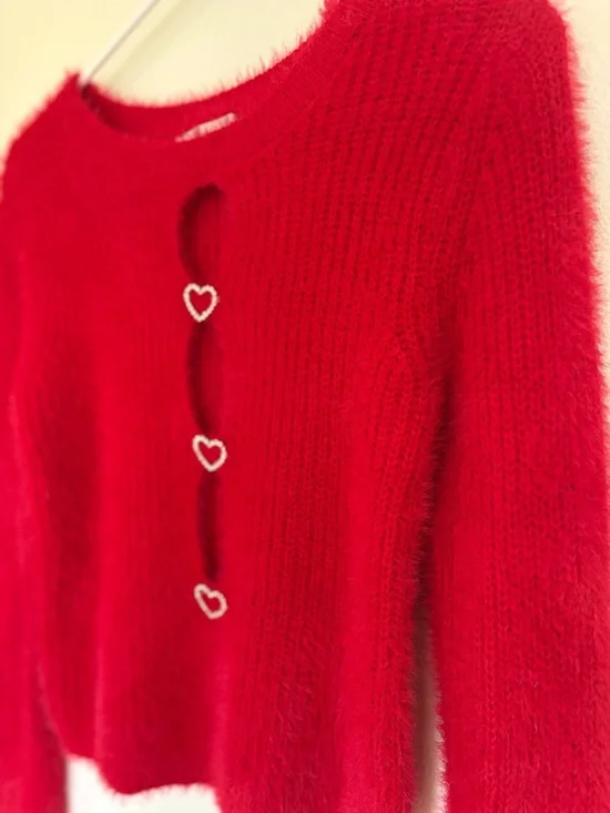 Madden Girl Heart Sweater - Picture 2 of 4